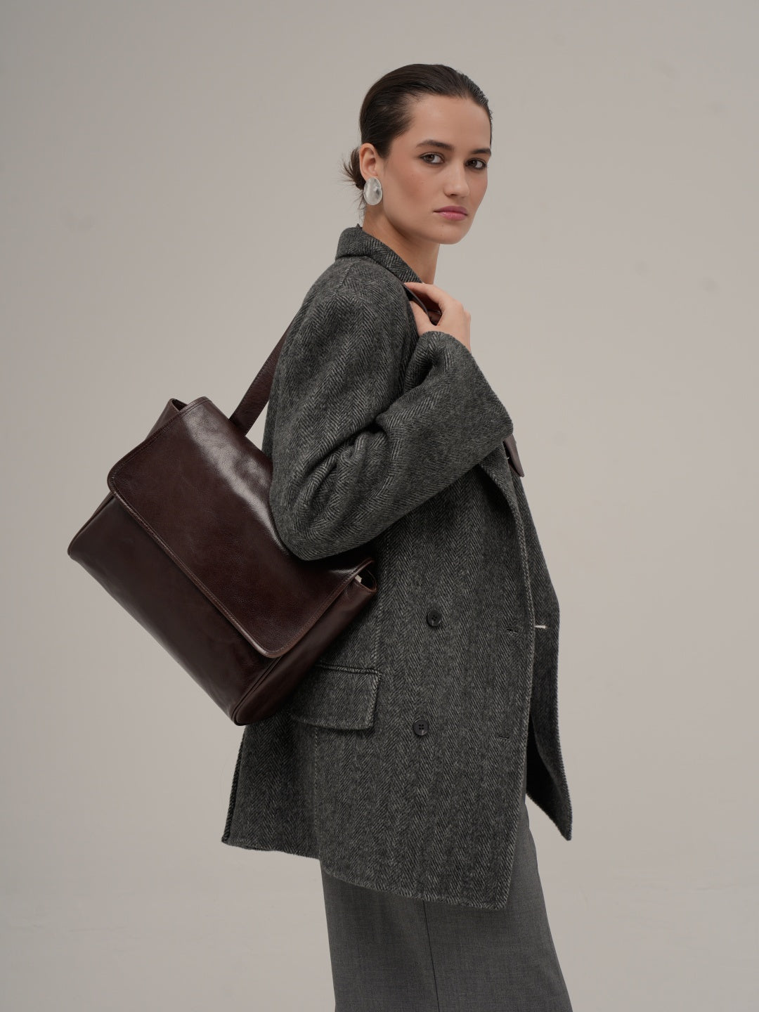 ANNA tote bag made of genuine leather