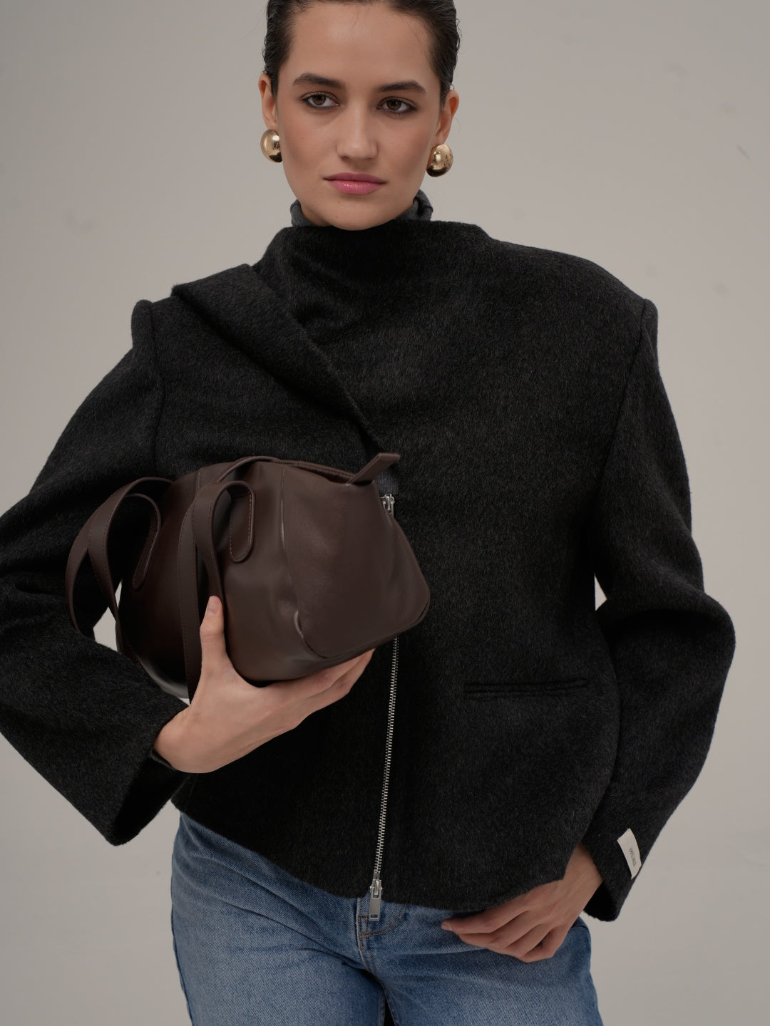 BROWNIE tote bag made of genuine leather