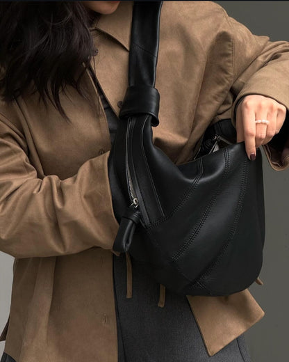 Genuine Leather Hobo Bag