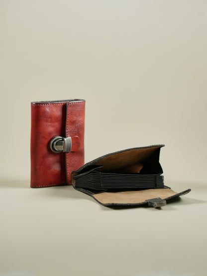 Genuine leather business card holder
