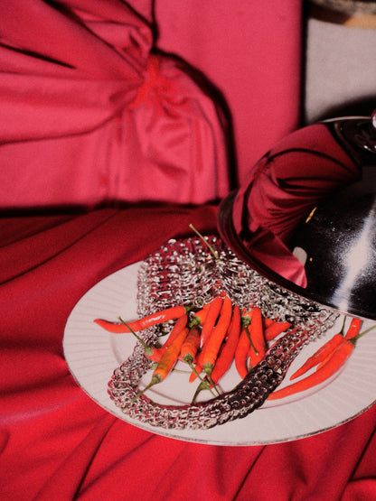 ECLAT Mini Bag in Silver Metal