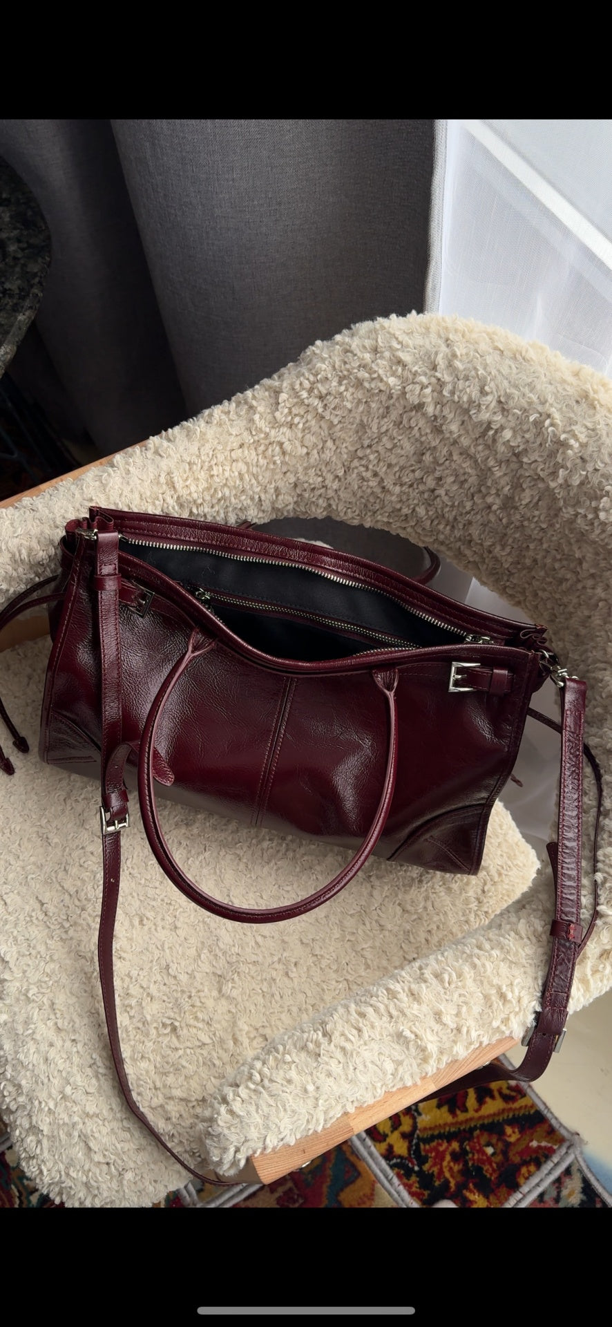 IRIS Genuine leather shopper bag