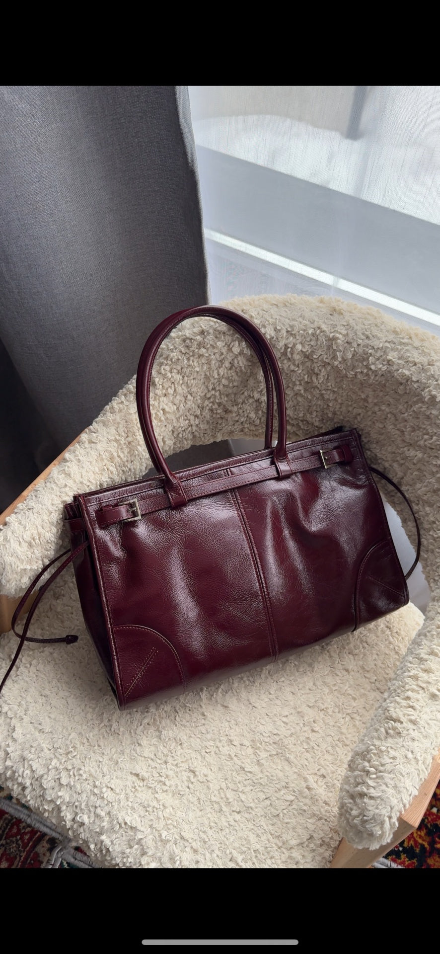 IRIS Genuine leather shopper bag