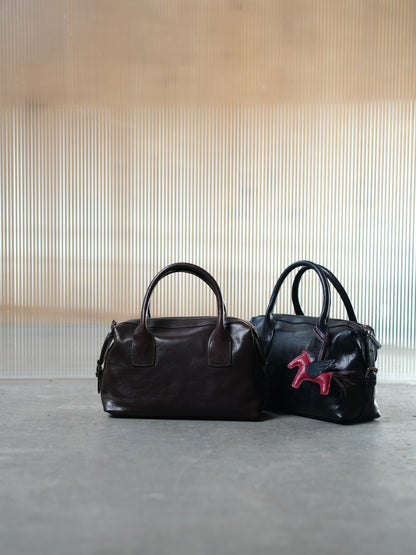 CLOVER tote bag made of genuine leather