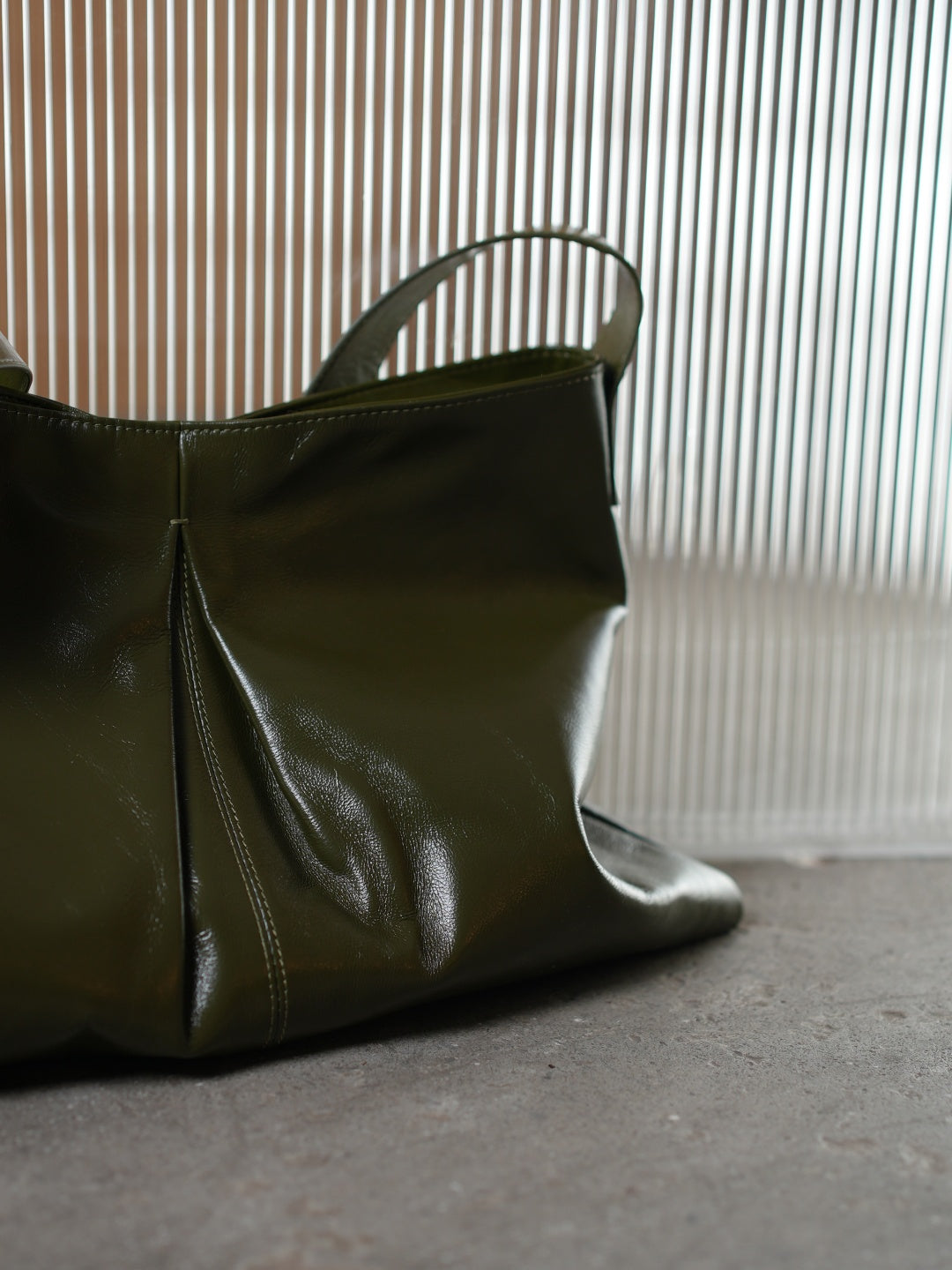 Genuine leather shopper bag
