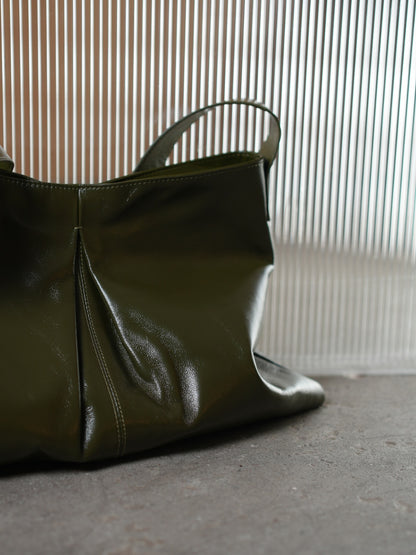 Genuine leather shopper bag