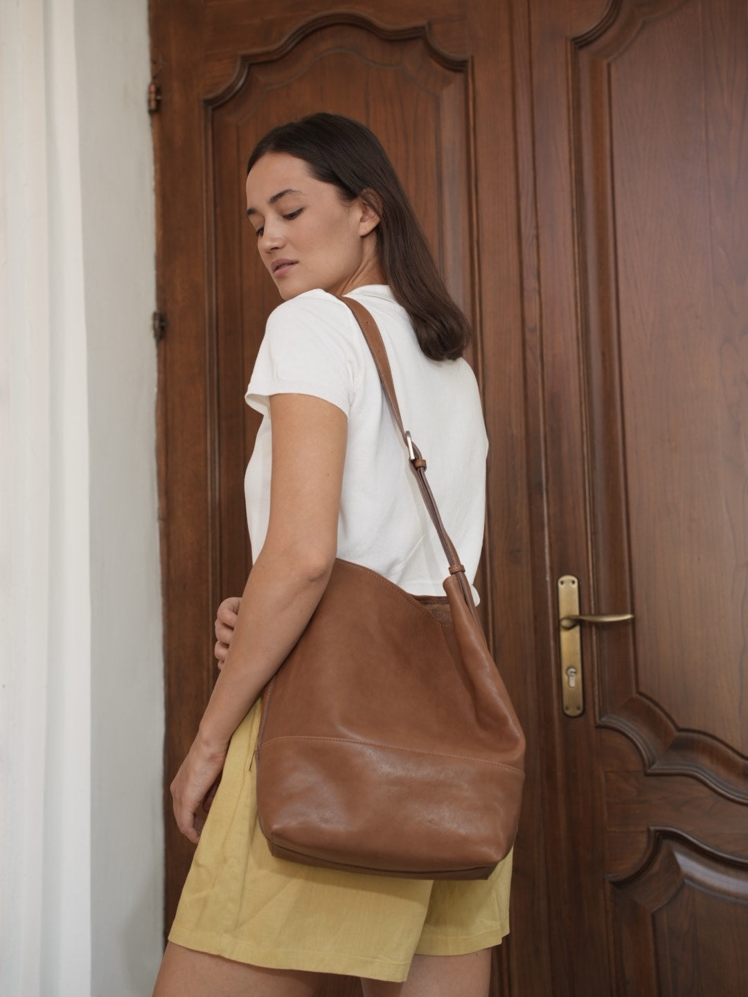 CASSIS genuine leather shopper bag