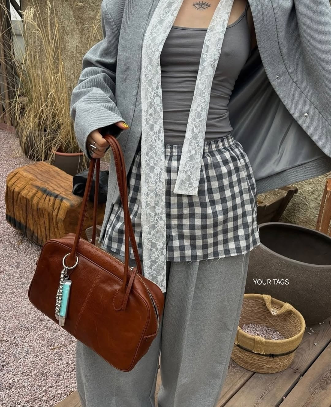 BLAIR tote bag made of genuine leather