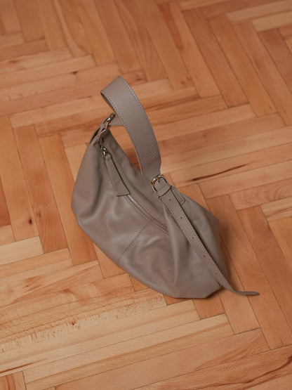 SHELMA genuine leather baguette bag