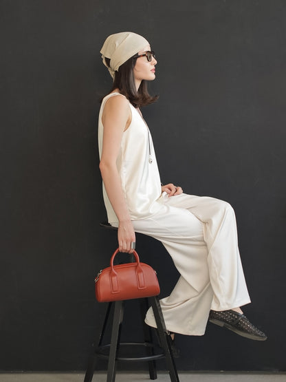 SIMONE genuine leather baguette bag