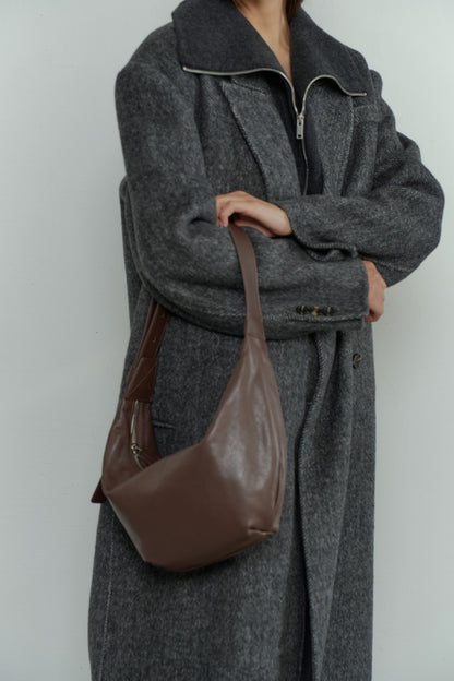 RUTH genuine leather baguette bag