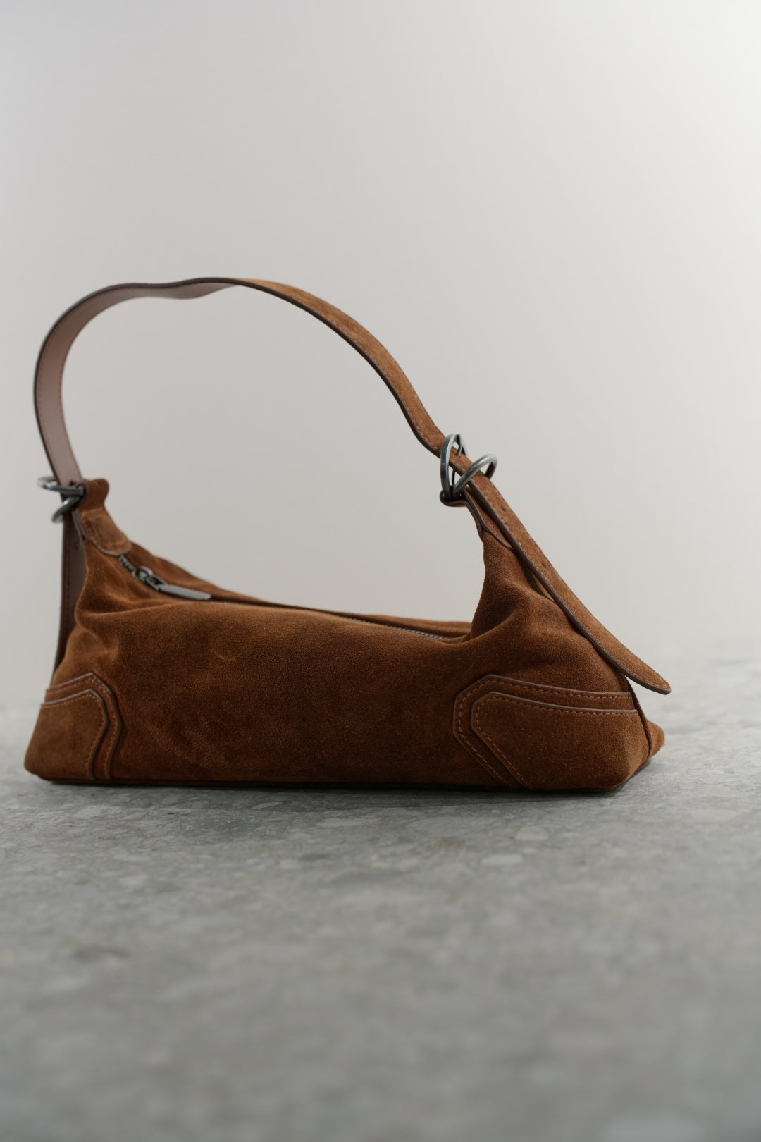 BILLIE baguette bag made of genuine suede