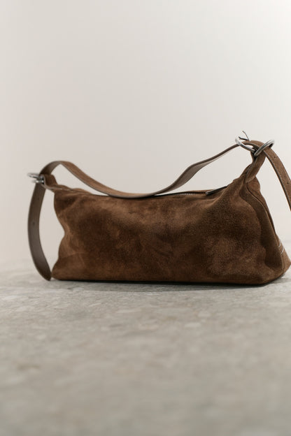 BILLIE baguette bag made of genuine suede