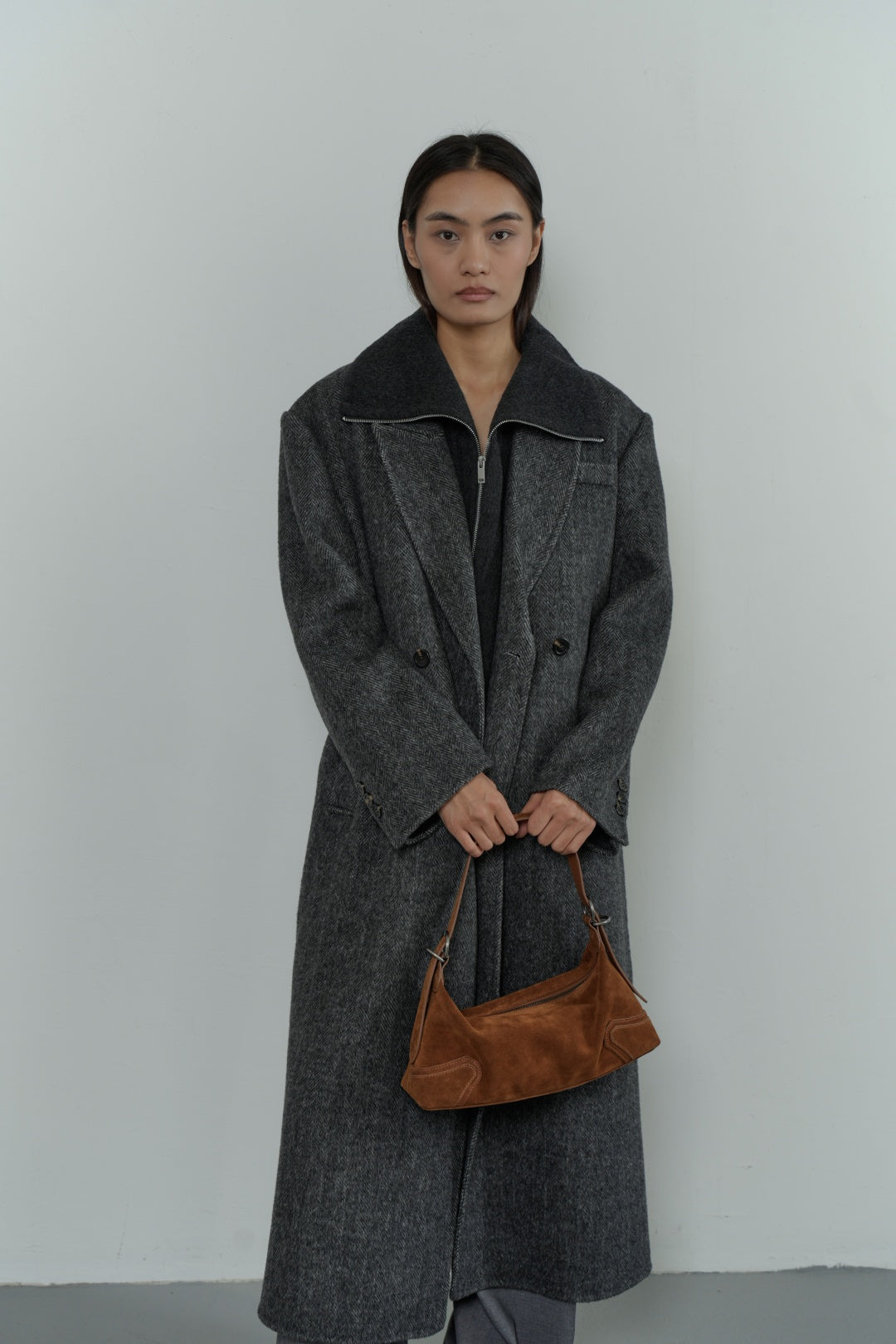 BILLIE baguette bag made of genuine suede