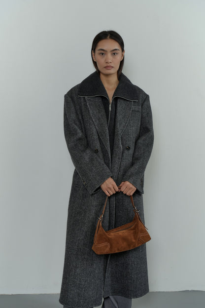 BILLIE baguette bag made of genuine suede