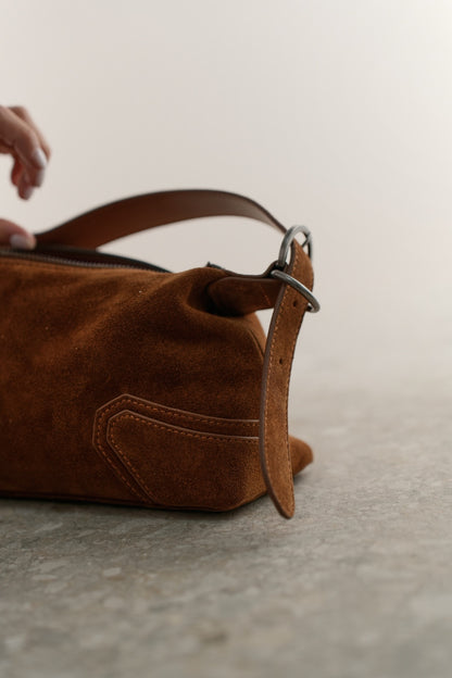 BILLIE baguette bag made of genuine suede