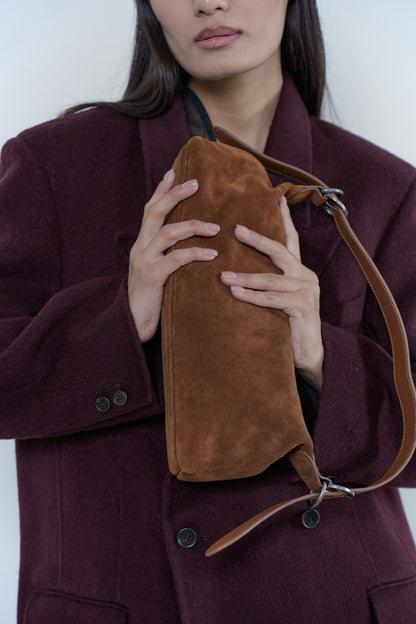 BILLIE baguette bag made of genuine suede
