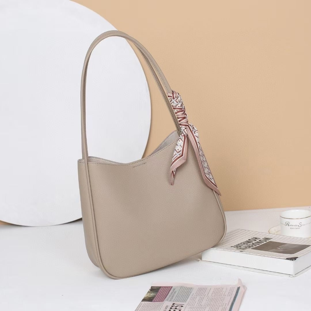 Genuine leather shopper bag