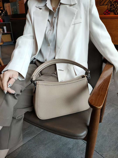 Genuine leather shoulder bag