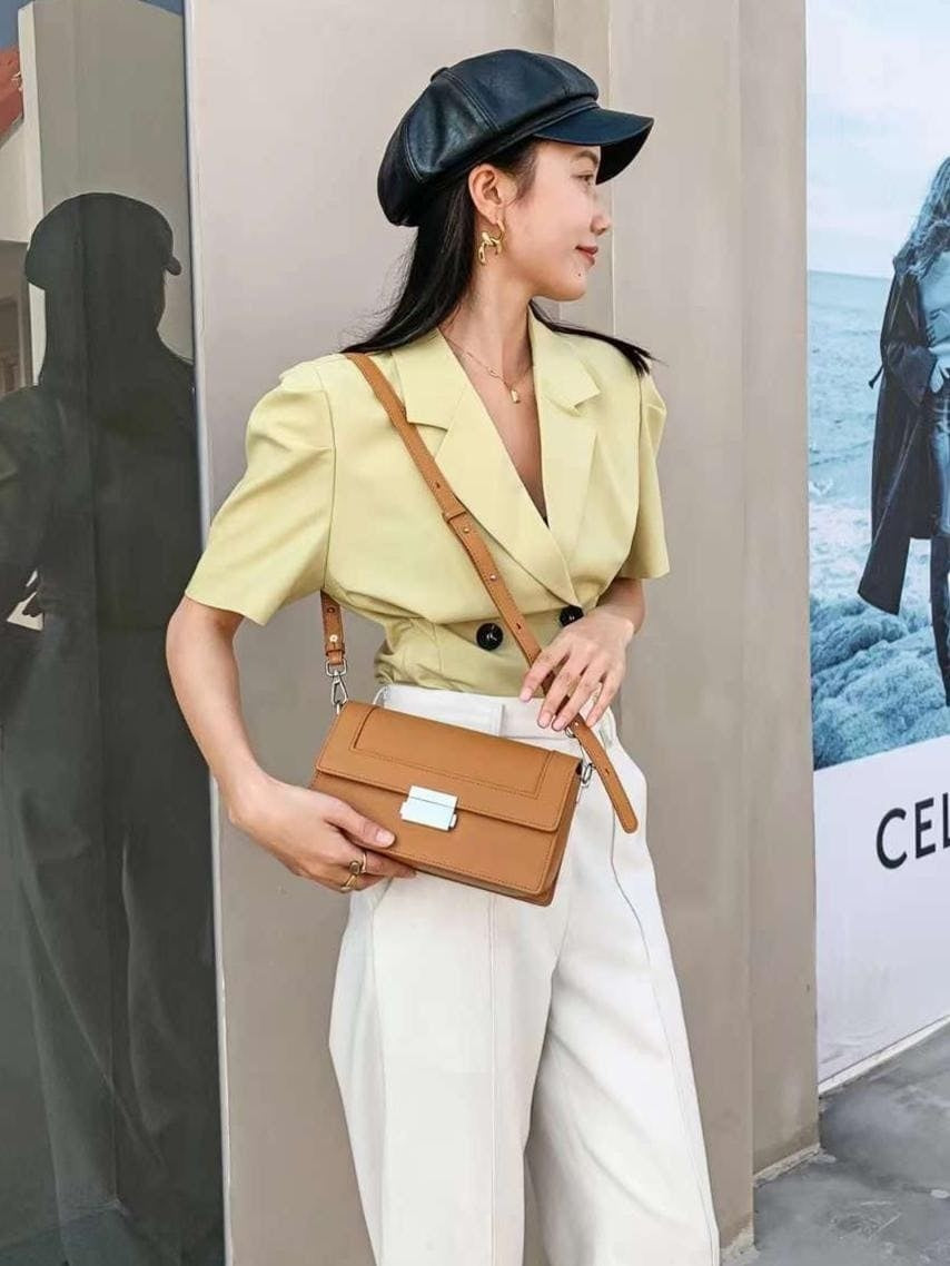 Genuine leather crossbody bag