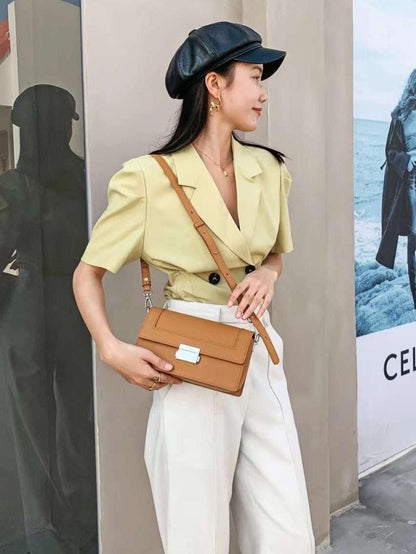 Genuine leather crossbody bag