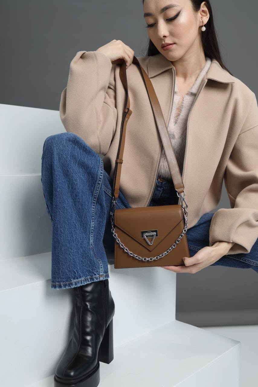 Genuine leather crossbody bag