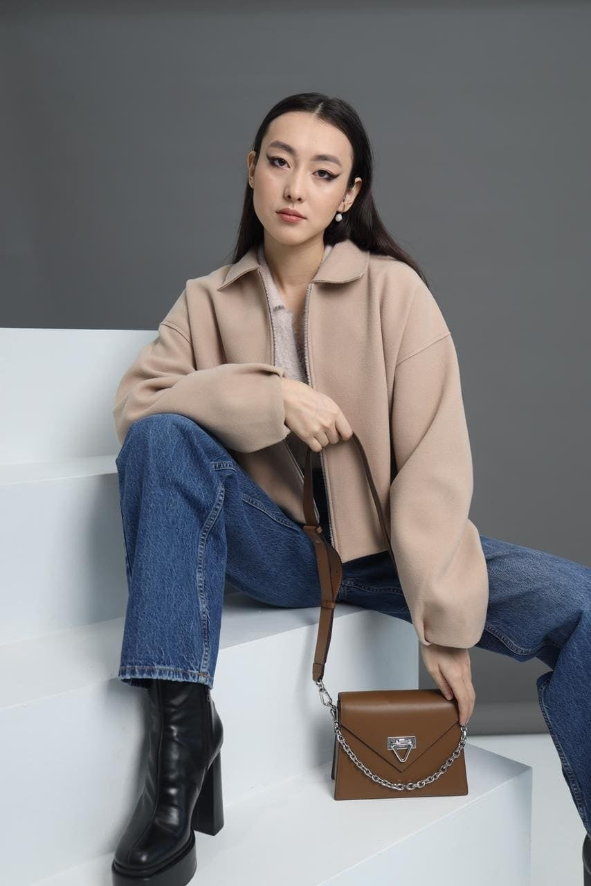 Genuine leather crossbody bag