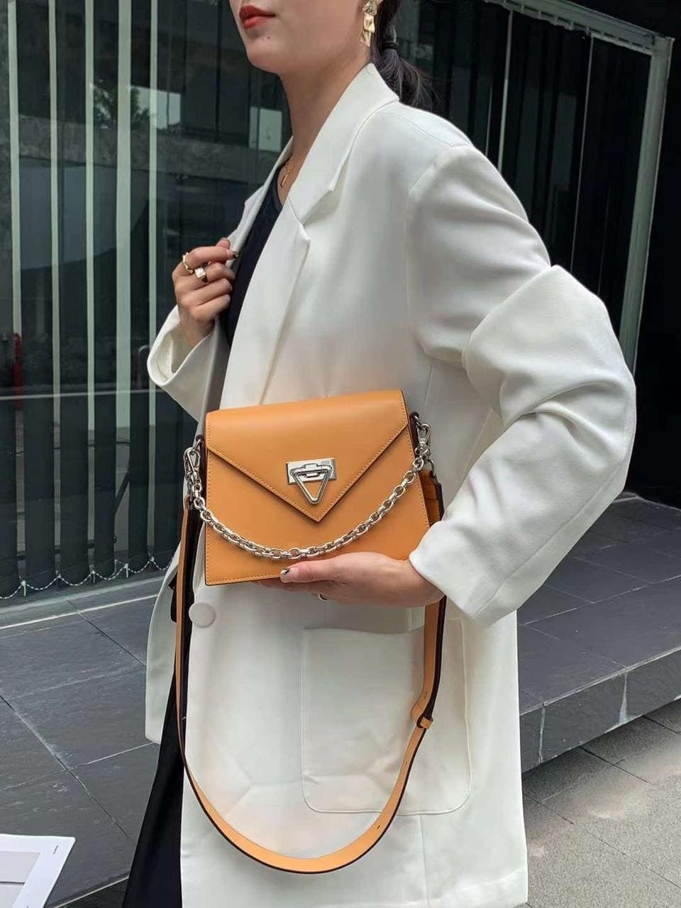 Genuine leather crossbody bag