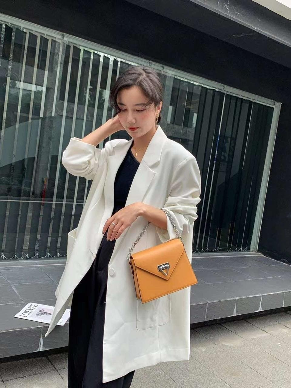 Genuine leather crossbody bag