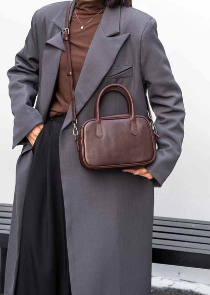 Genuine leather tote bag