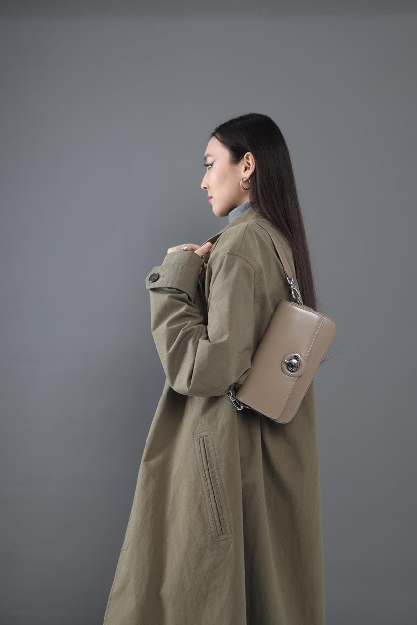 Genuine leather crossbody bag