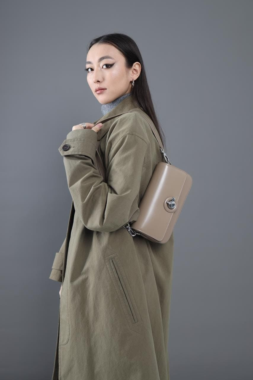 Genuine leather crossbody bag