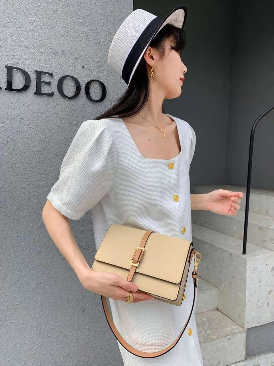 Genuine leather crossbody bag