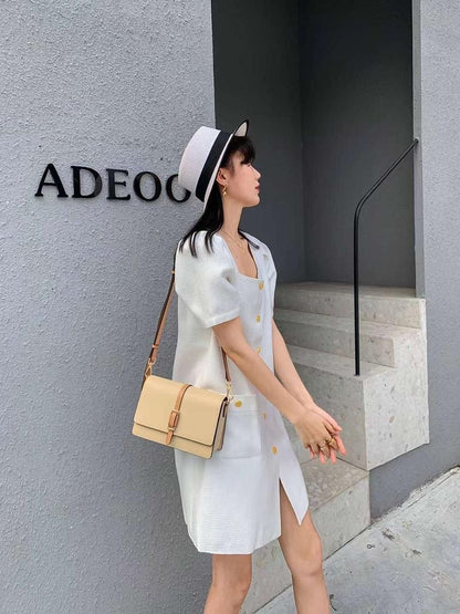 Genuine leather crossbody bag