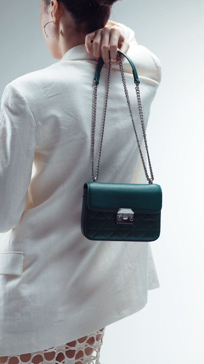 Genuine leather crossbody bag