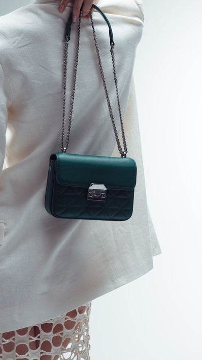 Genuine leather crossbody bag