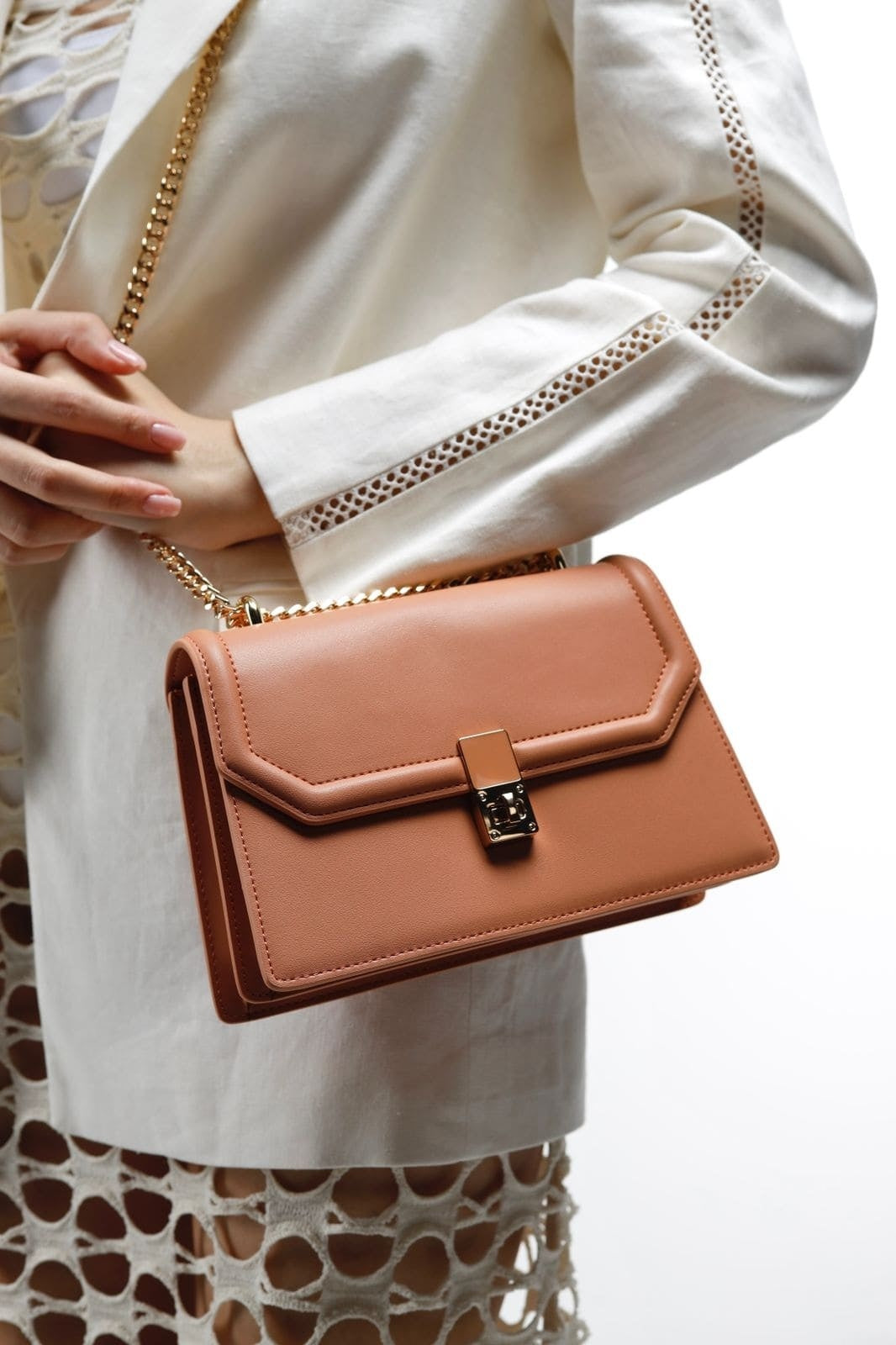 Genuine leather shoulder bag