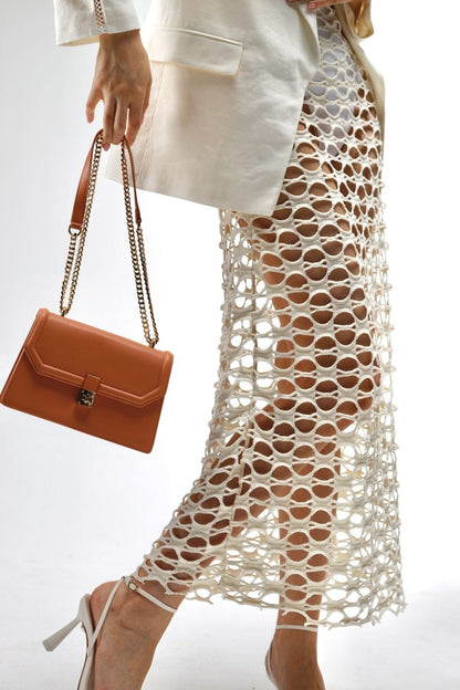 Genuine leather shoulder bag