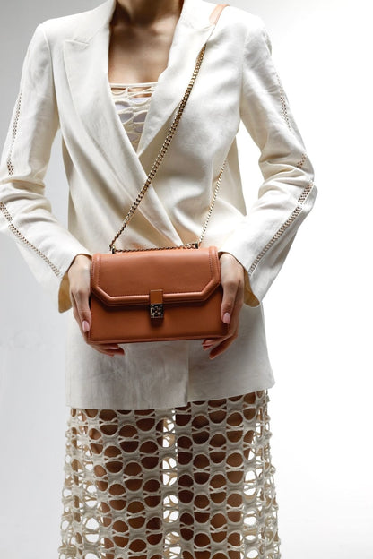 Genuine leather shoulder bag