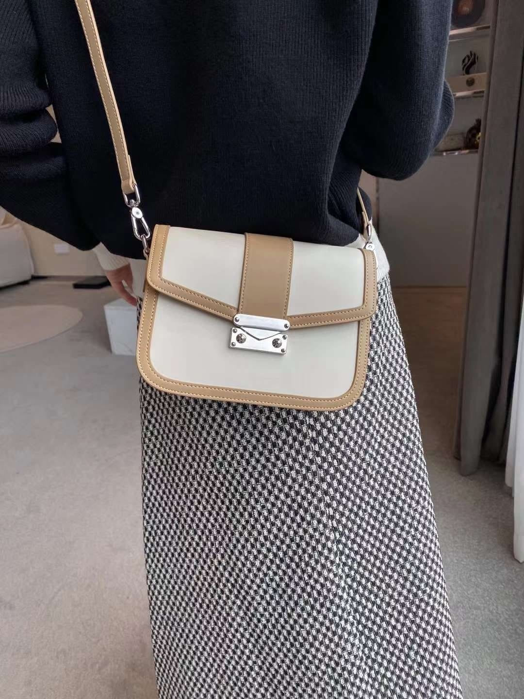 Genuine leather crossbody bag