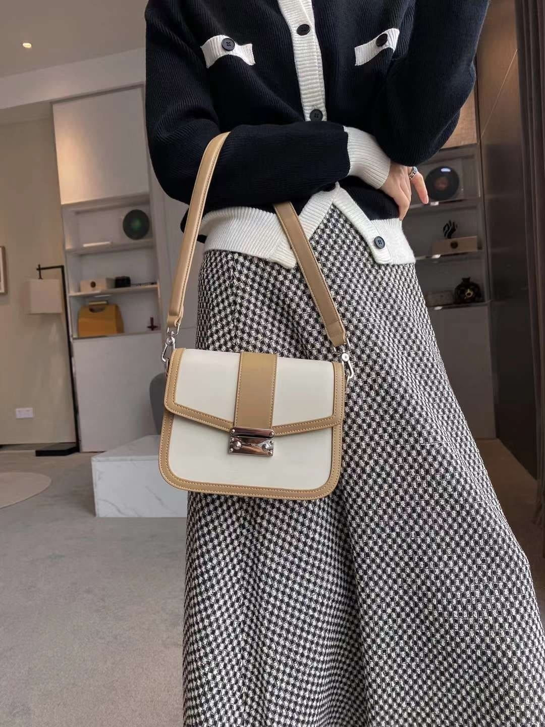 Genuine leather crossbody bag