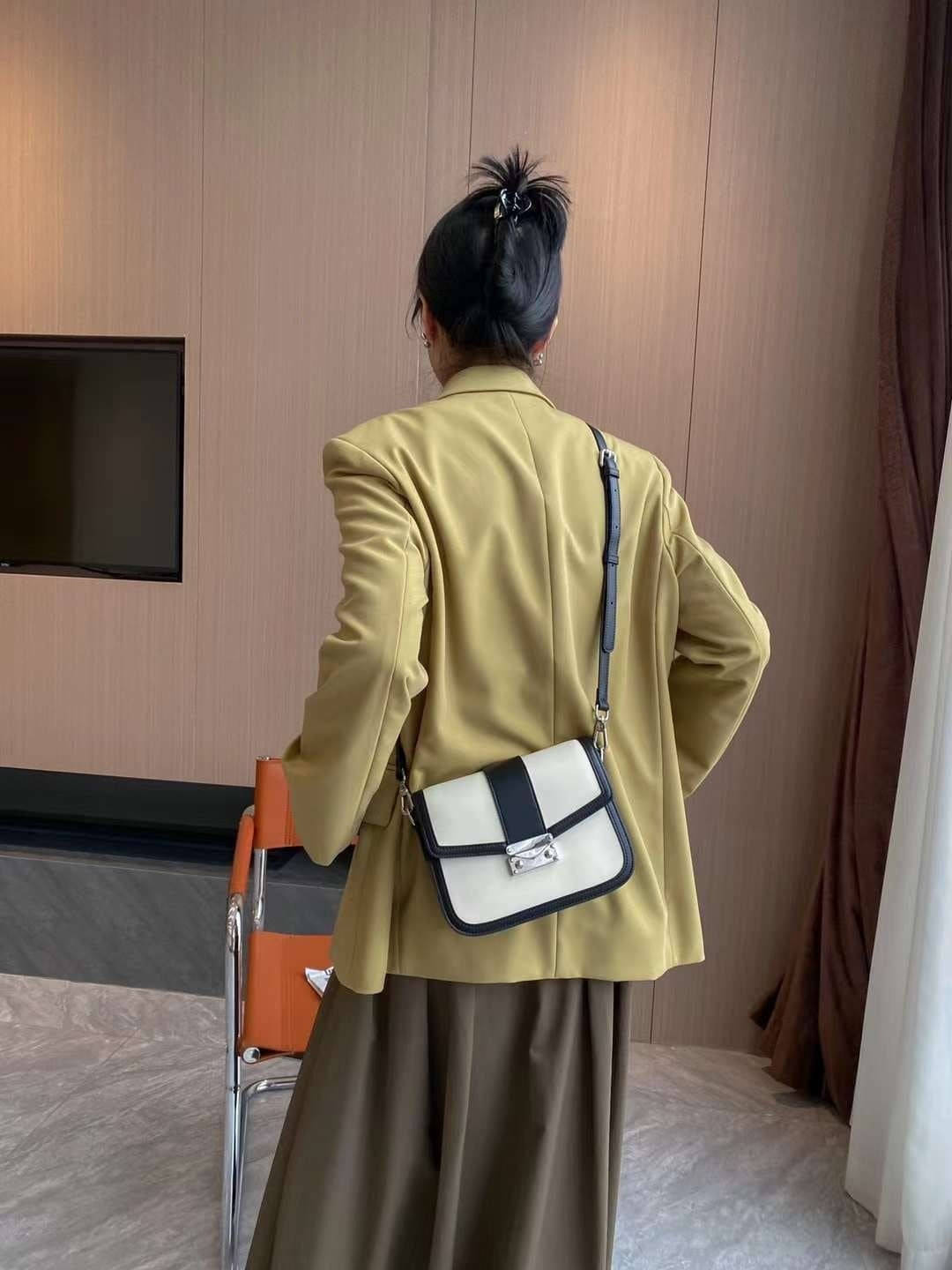 Genuine leather crossbody bag