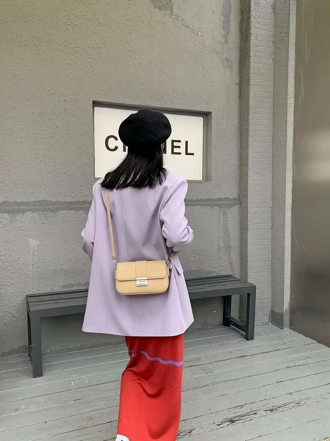 Genuine leather crossbody bag