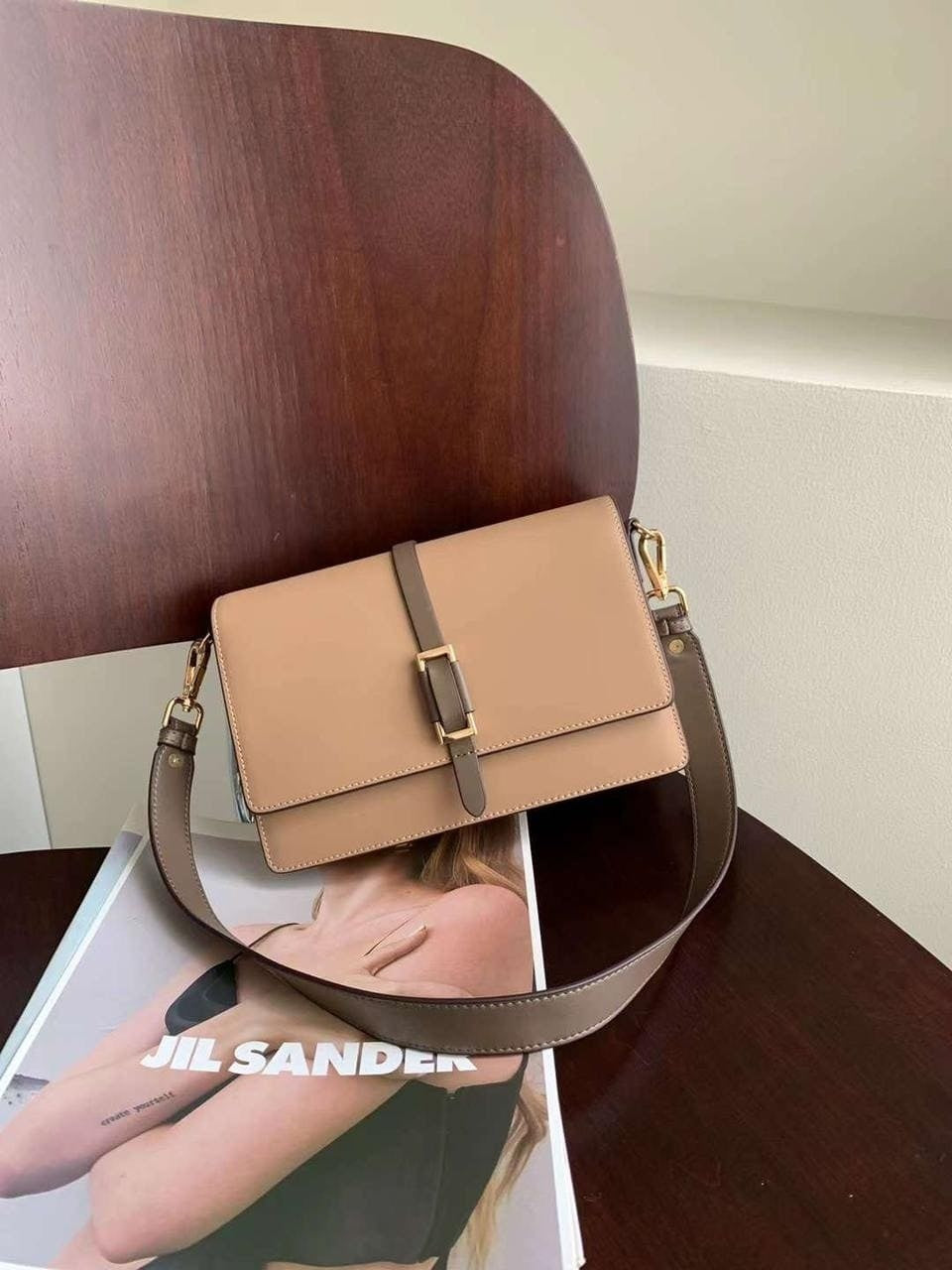 Genuine leather crossbody bag