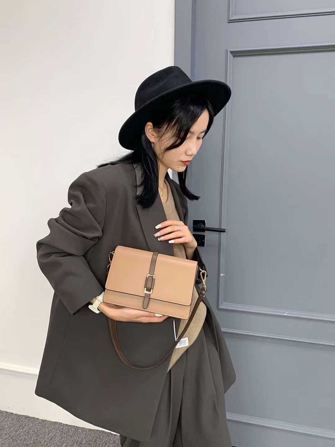 Genuine leather crossbody bag