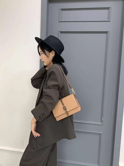 Genuine leather crossbody bag