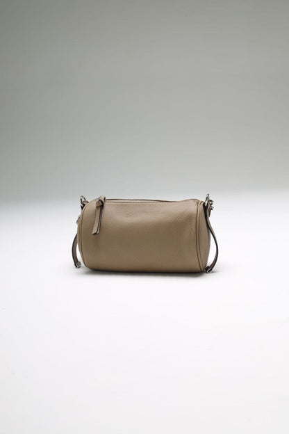 Barrel bag made of genuine leather