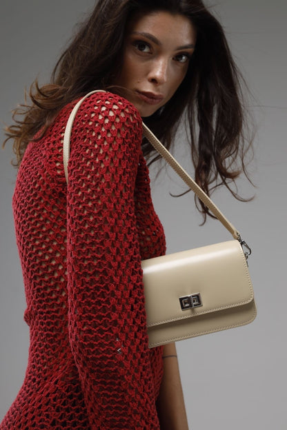 Genuine leather crossbody bag