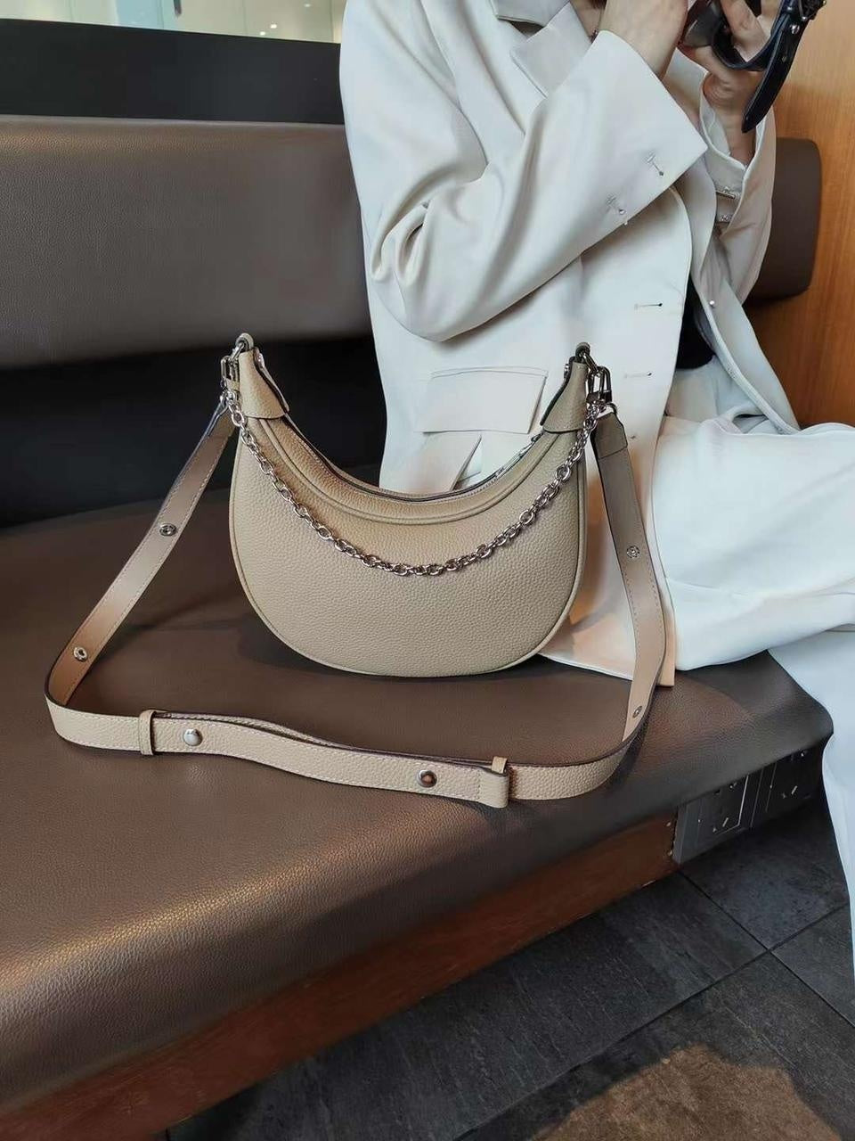 Genuine leather crossbody bag