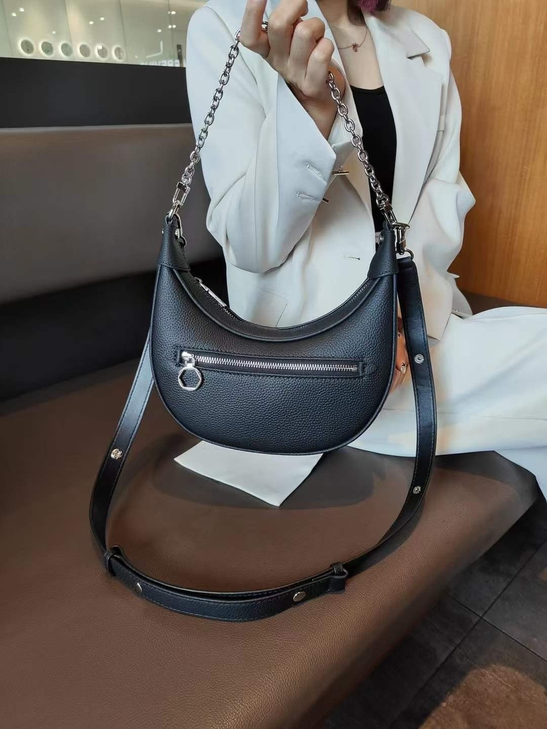 Genuine leather crossbody bag